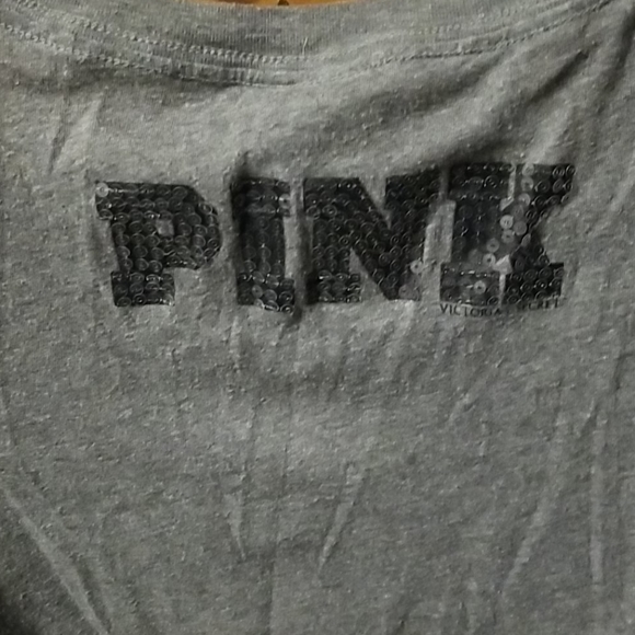 Pink Steelers sequin short sleeve top - Picture 2 of 3